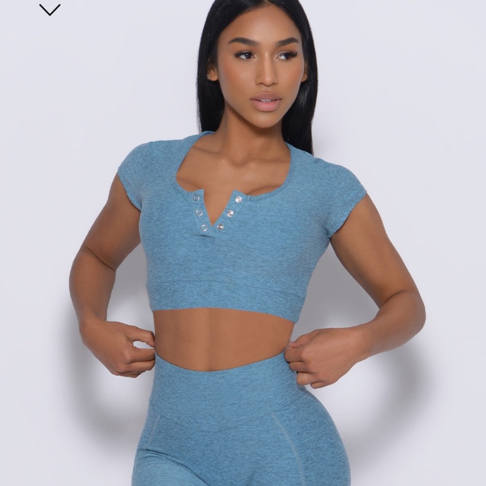 Bombshell Henley crop top